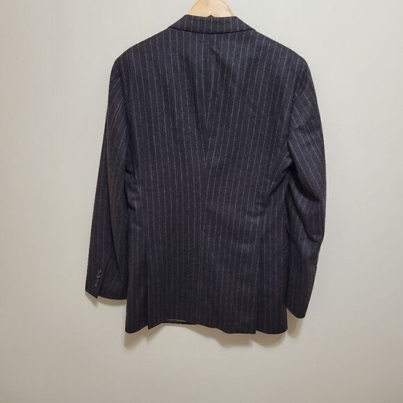 Paul Stuart Men's Dark Grey Striped Wool Blazer Size 41 XL - Picture 7 of 13